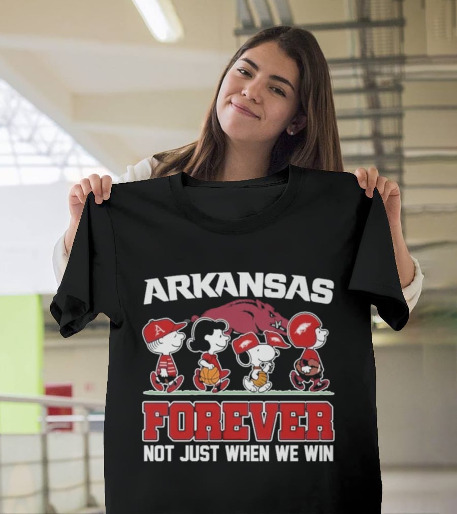 Arkansas Peanuts Abbey Road Forever Not Just When We Win 2026 T-Shirt