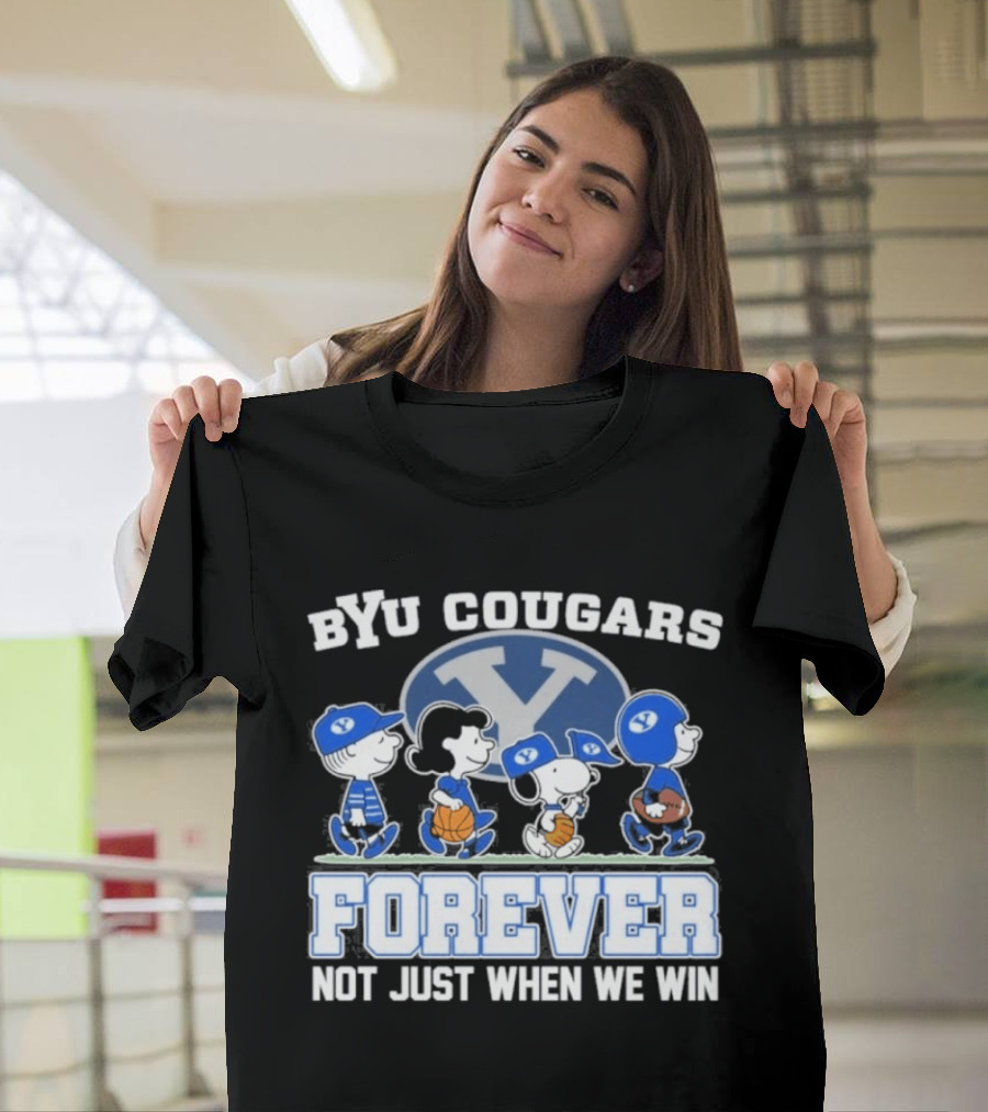 BYU Cougars Peanuts Abbey Road Forever Not Just When We Win T-Shirt