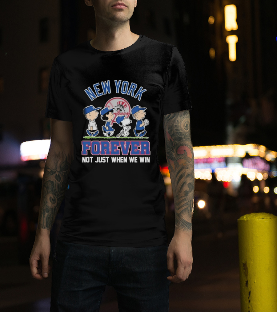 New York Yankees Peanuts Abbey Road Forever Not Just When We Win T-Shirt