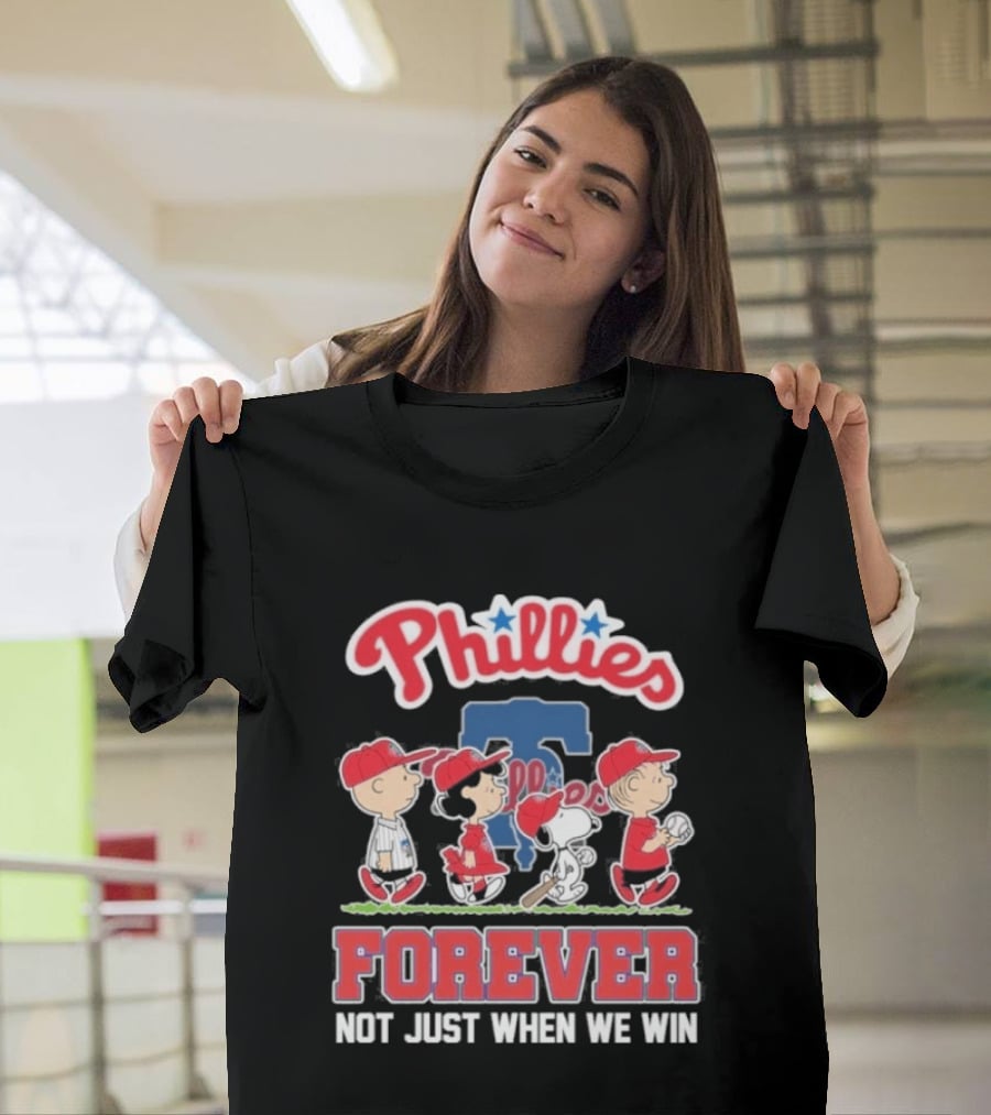 Philadelphia Phillies Peanuts Collaboration Abbey Road Forever Not Just When We Win T-Shirt