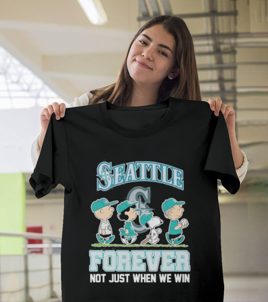 Seattle Peanuts Abbey Road Forever Not Just When We Win 2026 T-Shirt