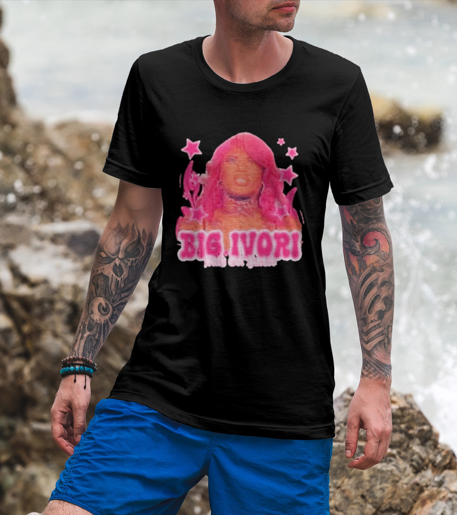 Big Ivori Bitch Got Parked Ivori Minor Stars Retro Pink Aesthetic T-Shirt