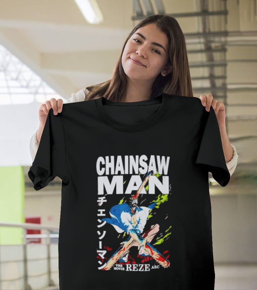 Chainsaw Man Movie Reze Arc Splatter Bold Japanese T-Shirt