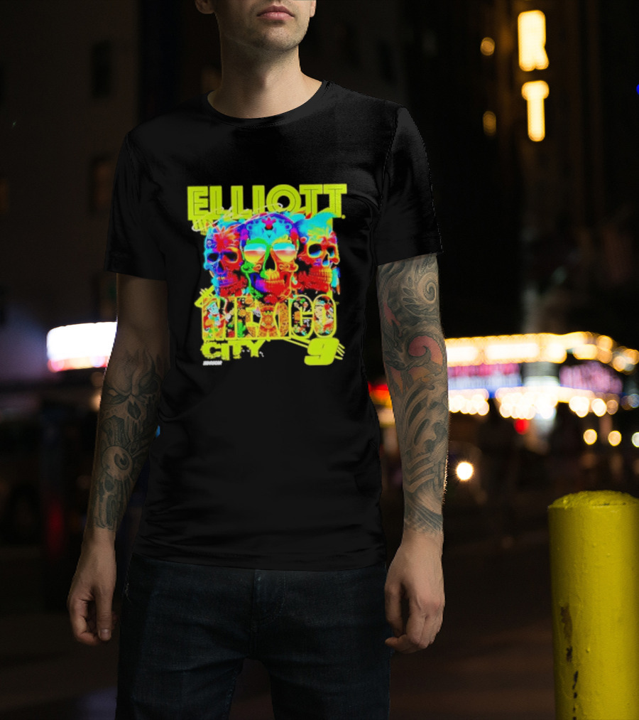 Elliott Mexico City Multicolor Skull T-Shirt