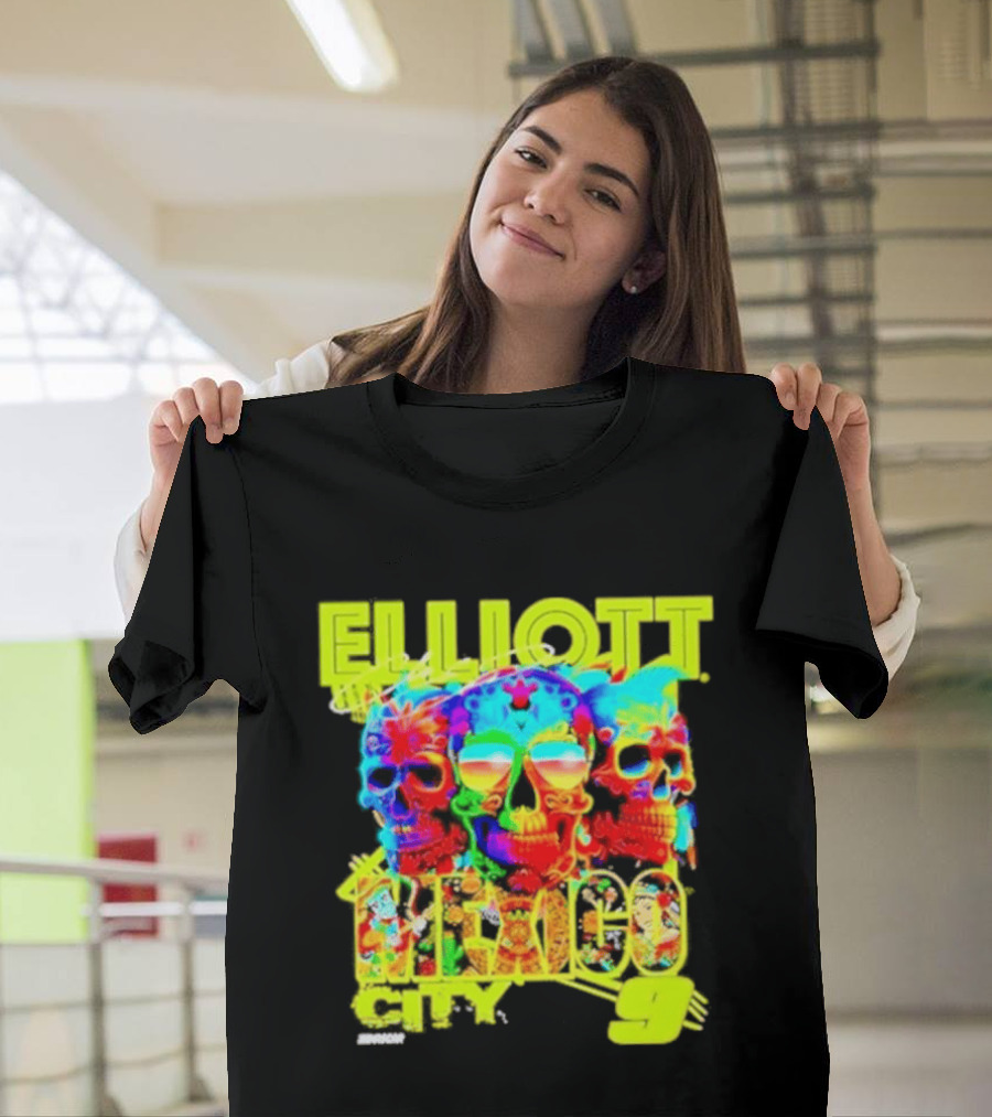 Elliott Mexico City Multicolor Skull T-Shirt