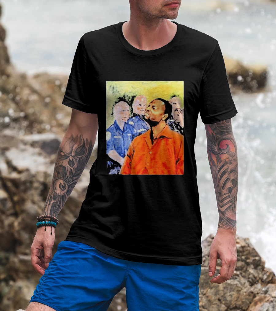 Rodney Hilton Jr Cloutfishing Artwork With Police Officers T-Shirt