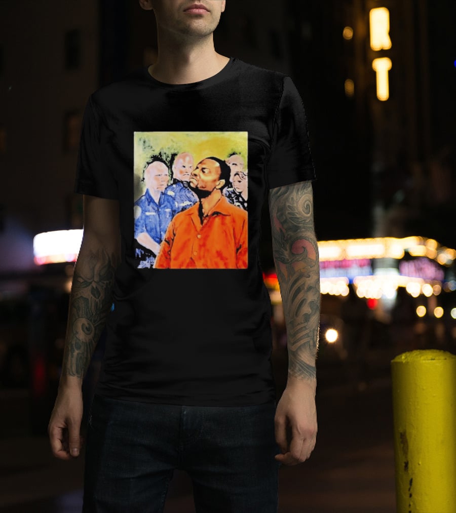 Rodney Hilton Jr Cloutfishing Artwork With Police Officers T-Shirt