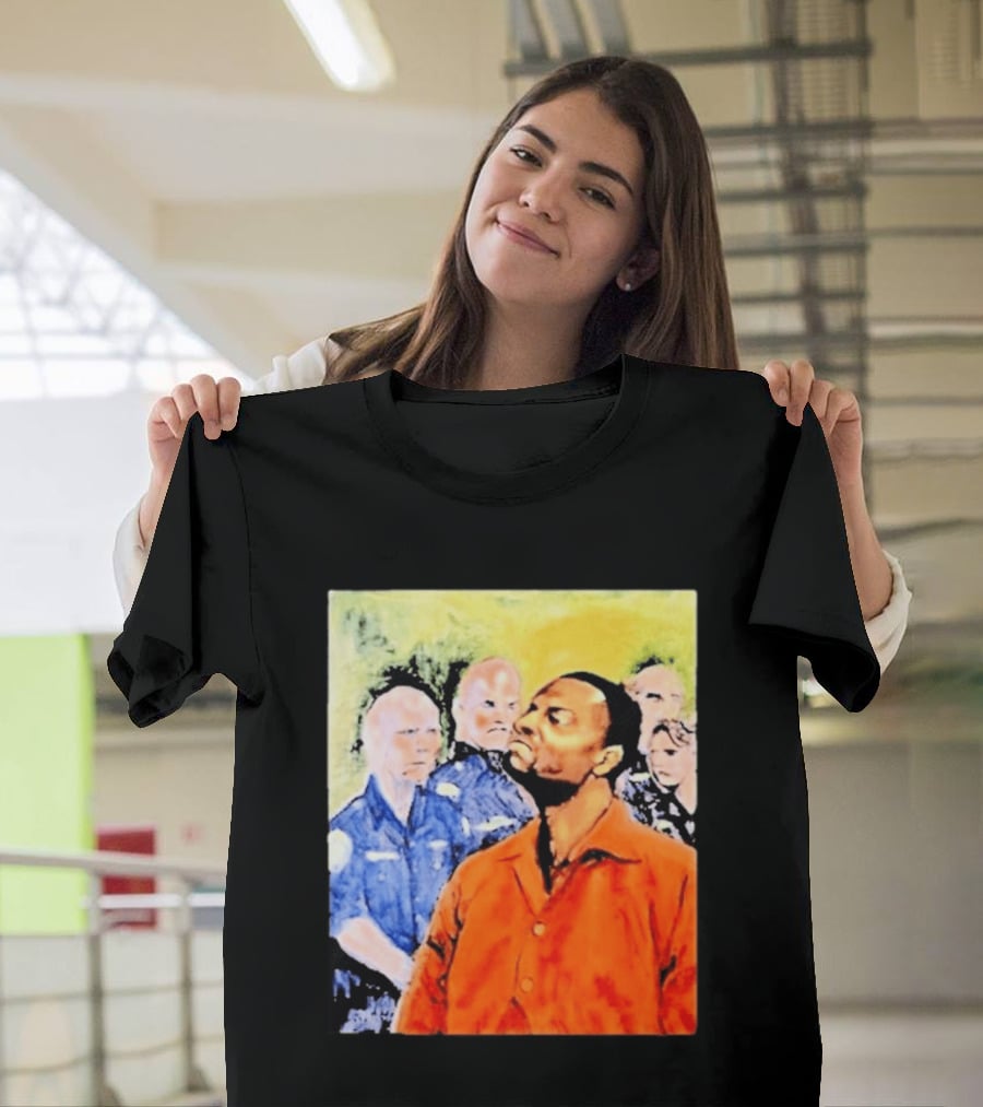 Rodney Hilton Jr Cloutfishing Artwork With Police Officers T-Shirt