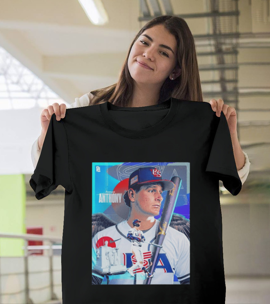 Roman Anthony USA Baseball 2026 World Baseball Classic Team Player T-Shirt