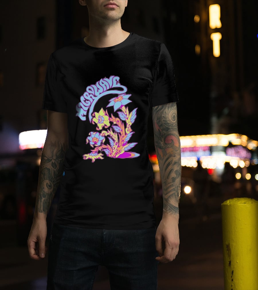 Microwave Psychedelic Floral T-Shirt