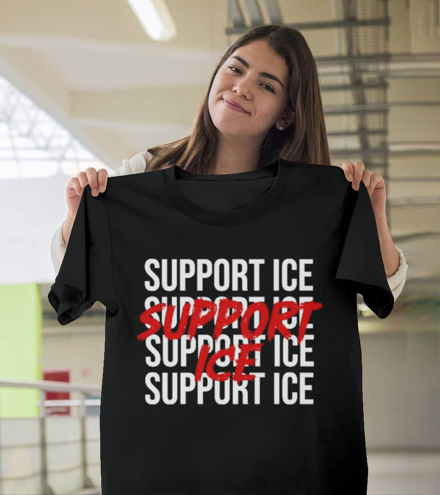 Support Ice Bold Statement Repeated T-Shirt