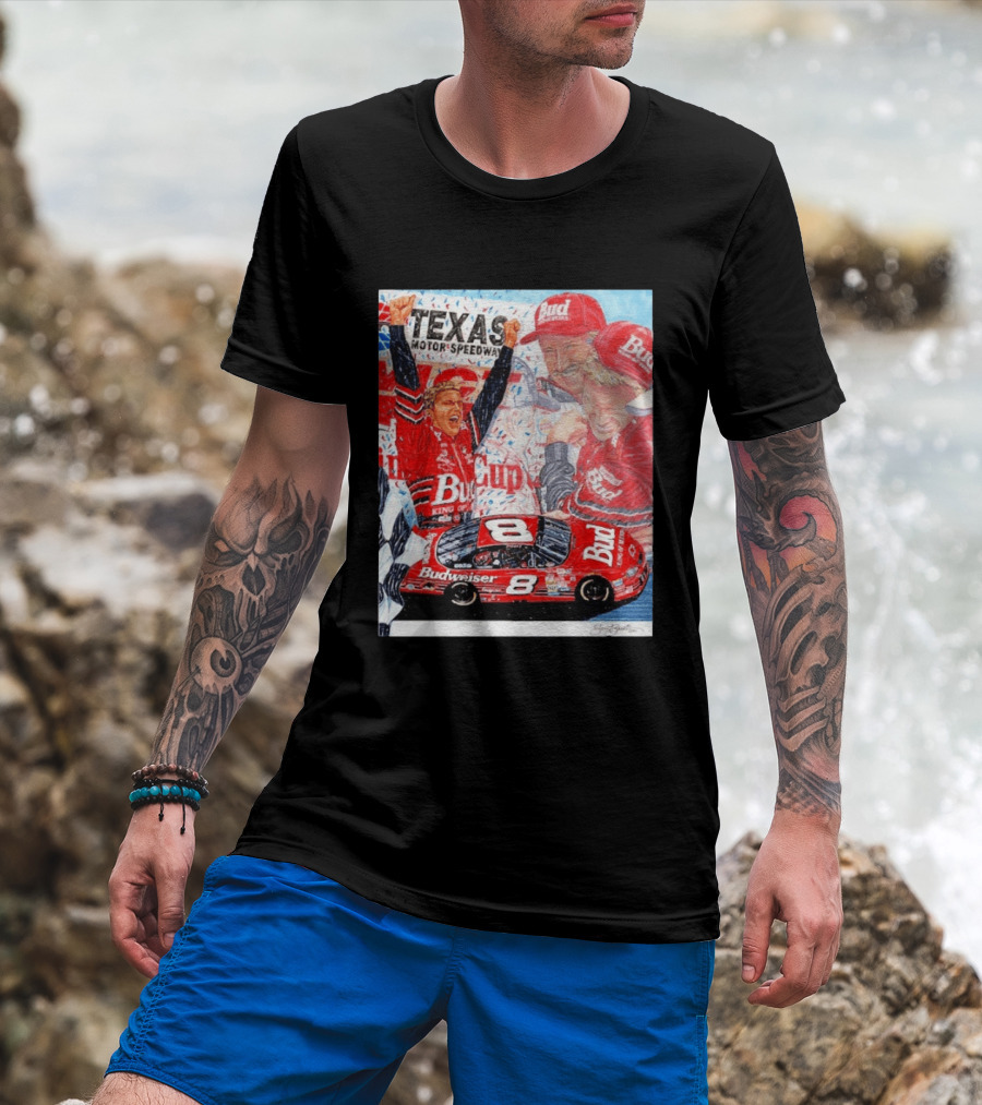 Texas Motor Speedway 2000 Dale Earnhardt Jr NASCAR Cup Series Budweiser Number 8 T-Shirt