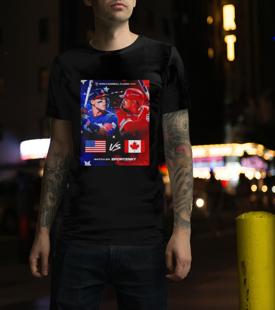World Baseball Classic 2026 USA Vs Canada Sportsnet Event T-Shirt