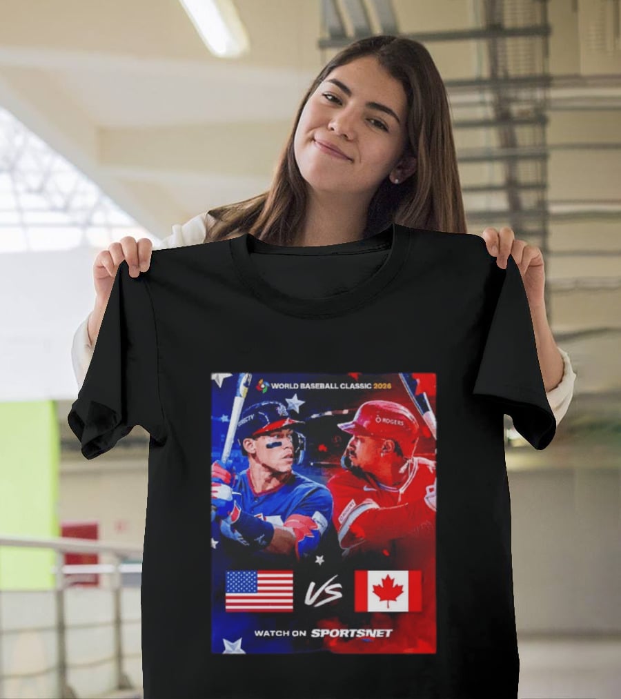 World Baseball Classic 2026 USA Vs Canada Sportsnet Event T-Shirt