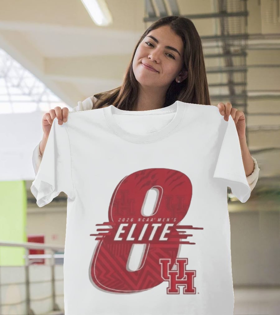 2026 NCAA Men's Elite 8 Houston Cougars UH T-Shirt