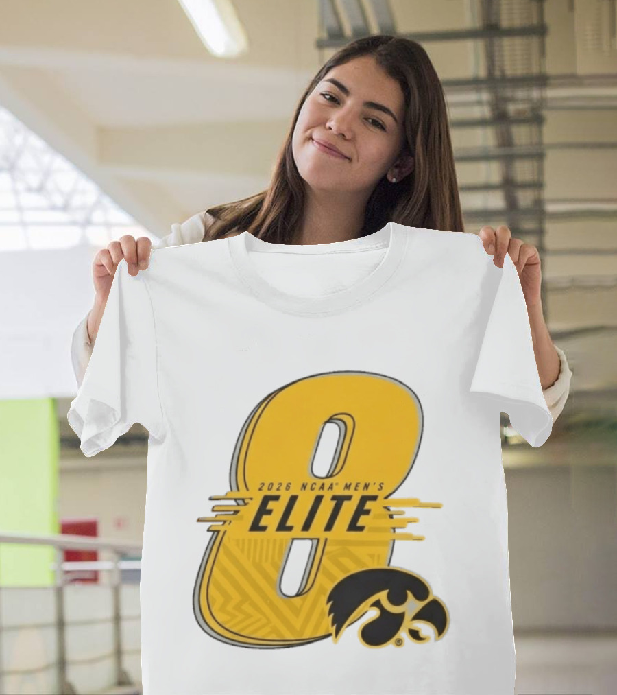2026 NCAA Men's Elite 8 Iowa Hawkeyes Fan Gear T-Shirt
