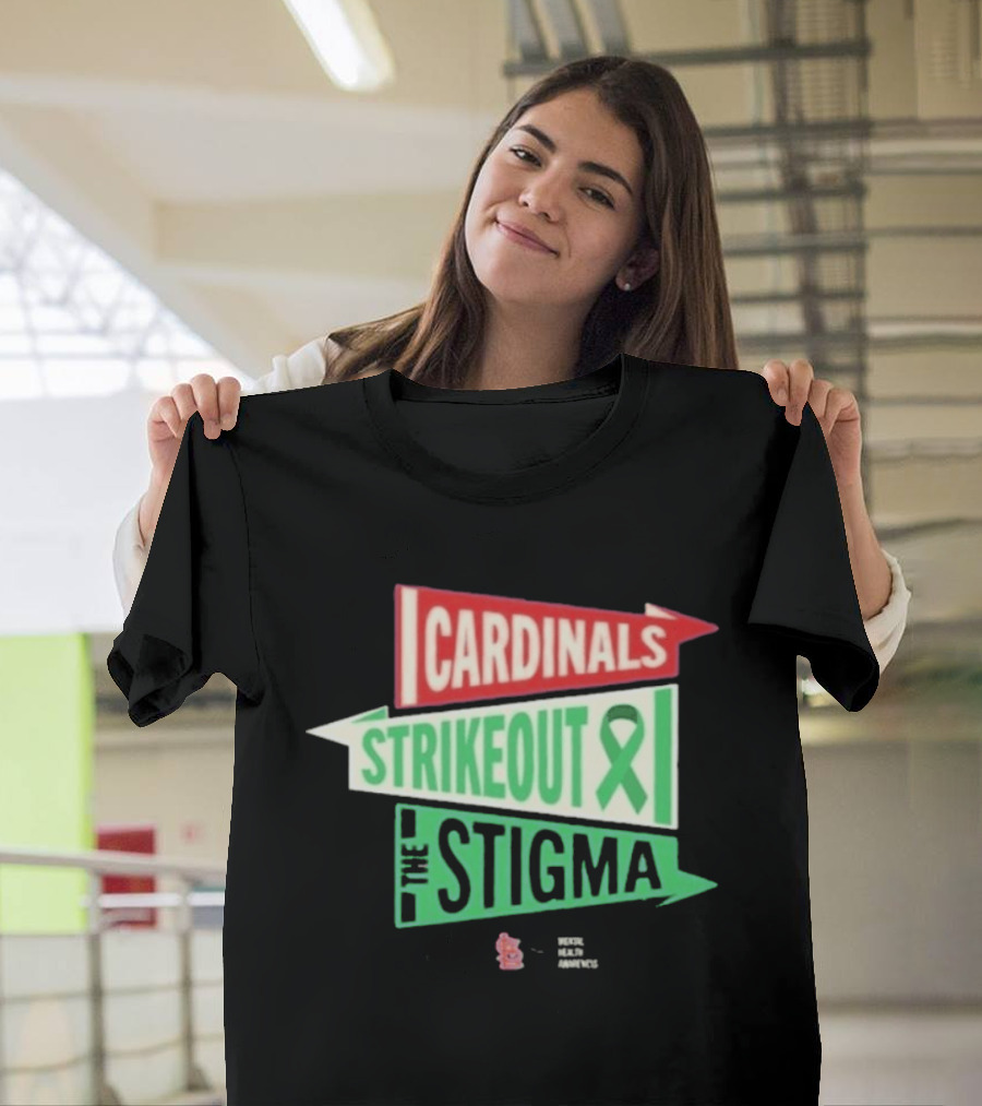 Cardinals Strikeout The Stigma Mental Health Awareness 2026 T-Shirt