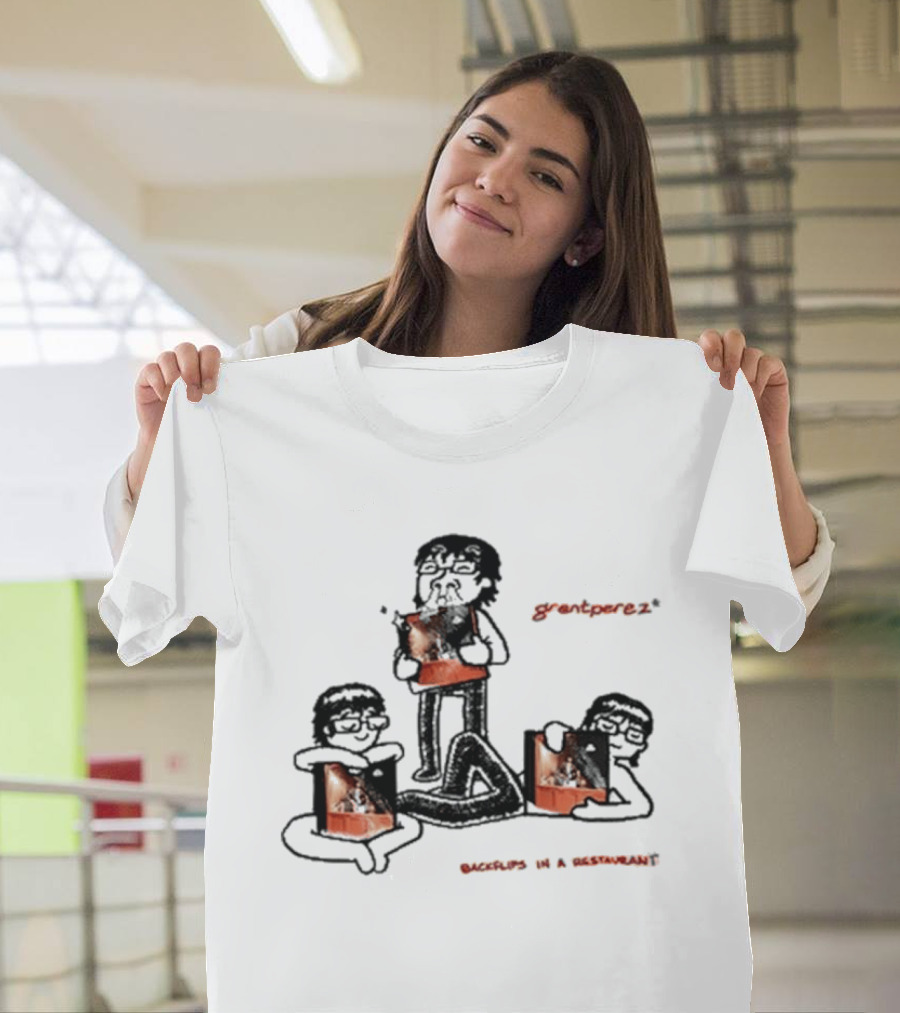 Backflips In A Restaurant Tour Grantperez Sketch T-Shirt