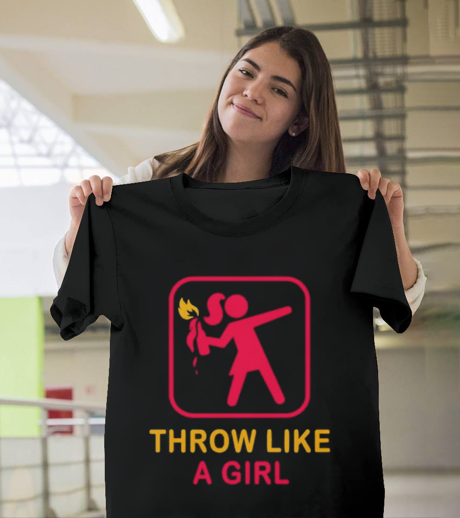 Throw Like A Girl Iconic Feminist Empowerment T-Shirt