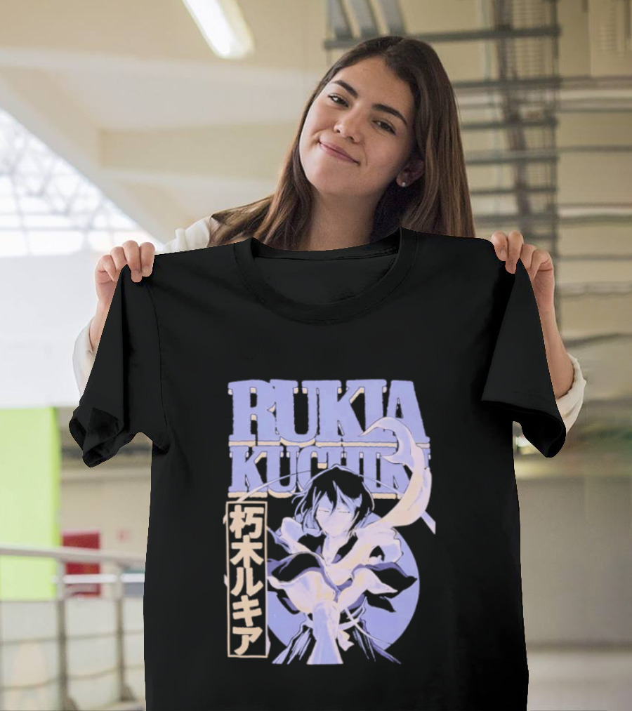 Bleach Rukia Kuchiki Anime Character Illustration Japanese T-Shirt