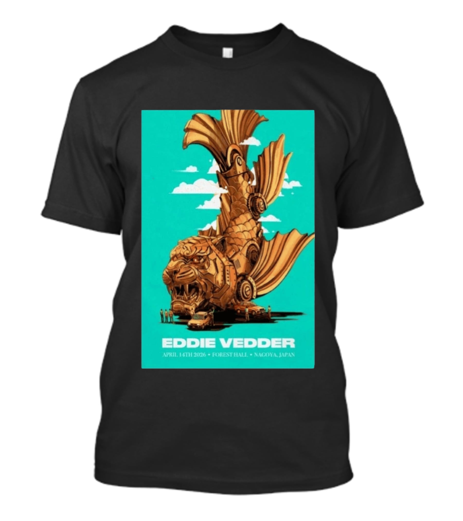 Eddie Vedder April 14th 2026 Forest Hall Nagoya Japan Lion Fish Structure T-Shirt