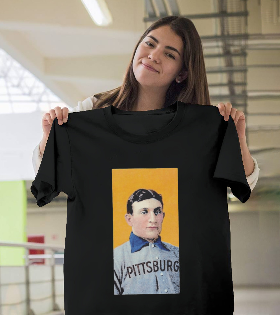 Pittsburgh Vintage Honus Wagner Baseball Player Card T-Shirt