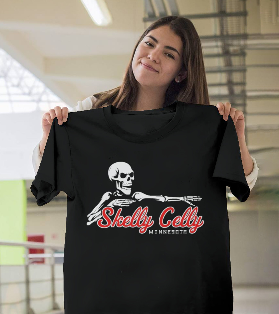 Skelly Celly Minnesota Twins Skeleton Celebration T-Shirt