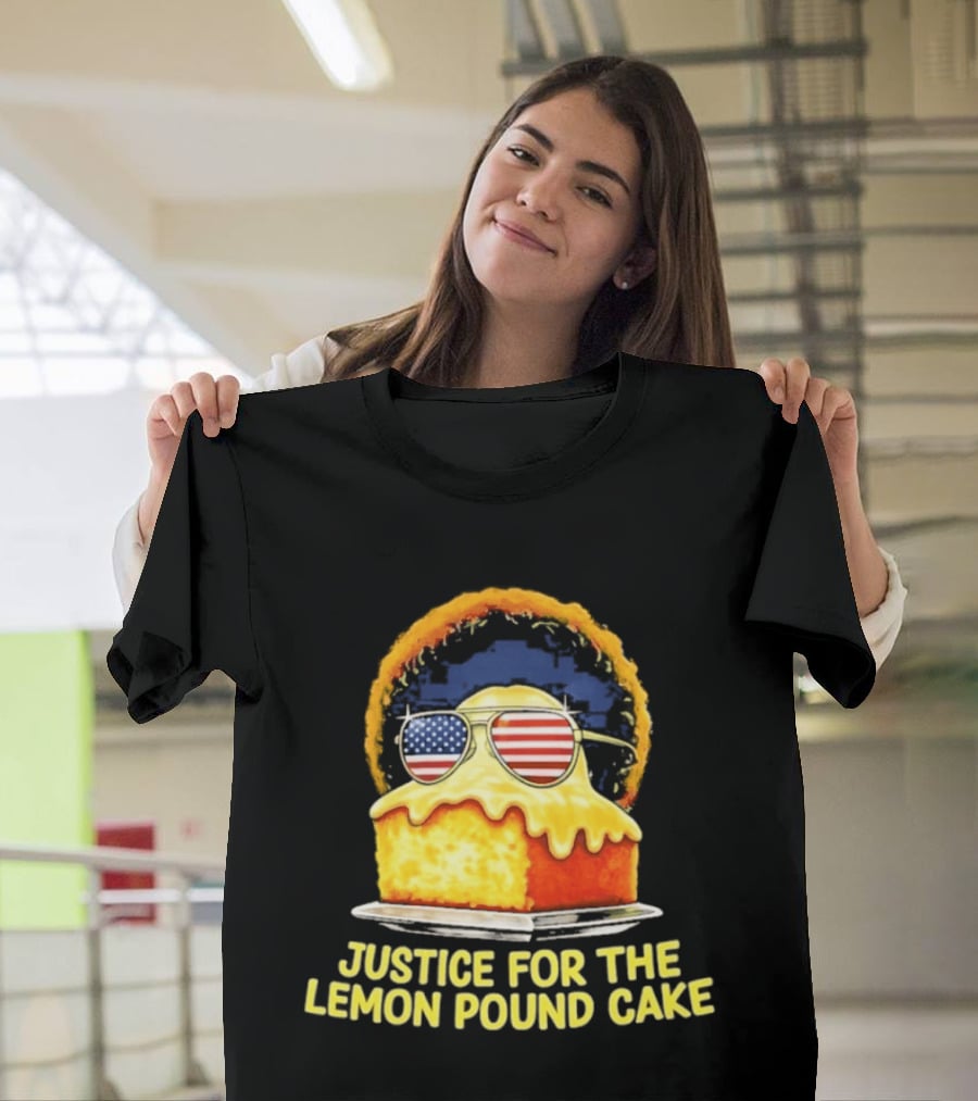 Justice For The Lemon Pound Cake Sunglasses USA Flag T-Shirt