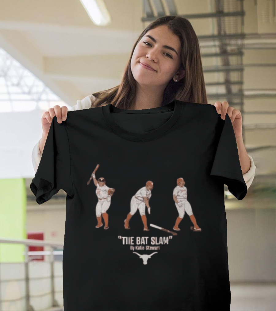 Texas Softball The Bat Slam By Katie Stewart T-Shirt