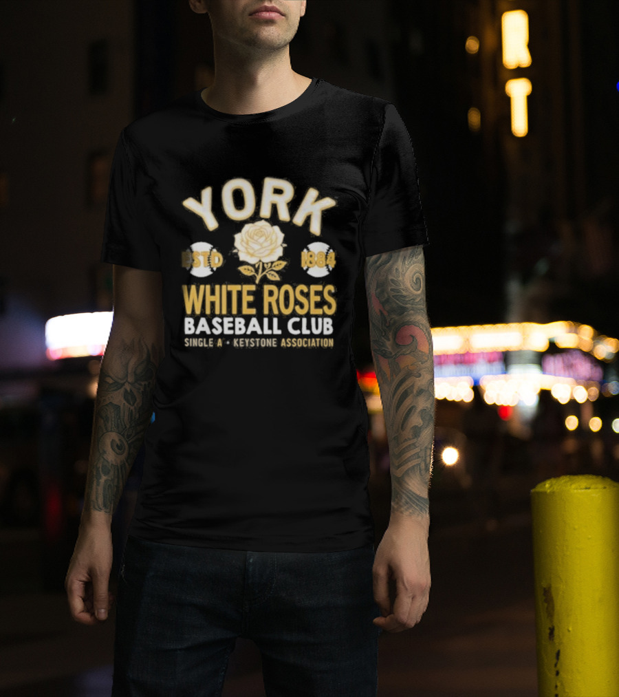 York White Roses Baseball Club Estd 1884 Classic Sports T-Shirt