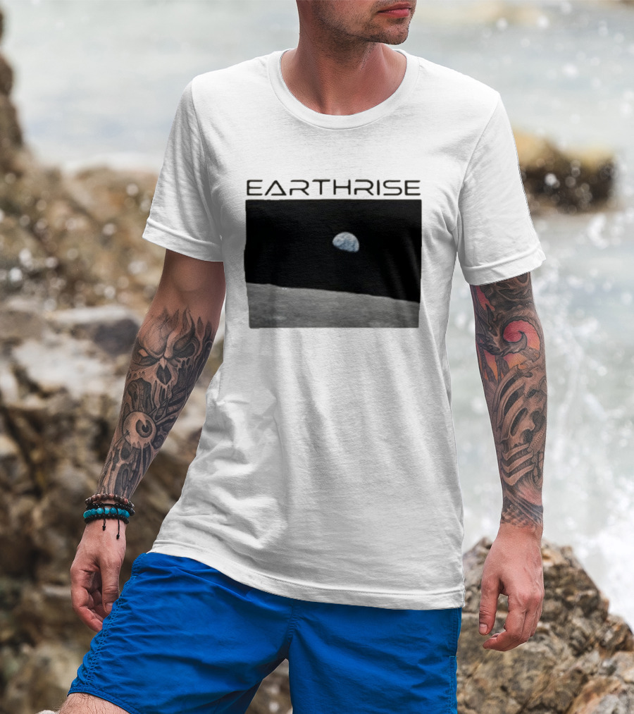 Artemis Mission Earthrise Moon View T-Shirt