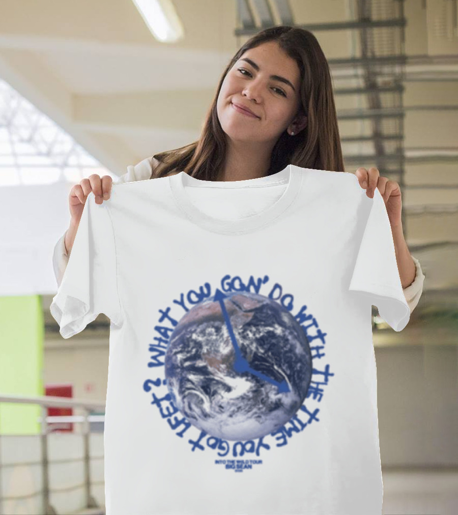 Big Sean Into The W!ld Tour Earth Image With Blue T-Shirt