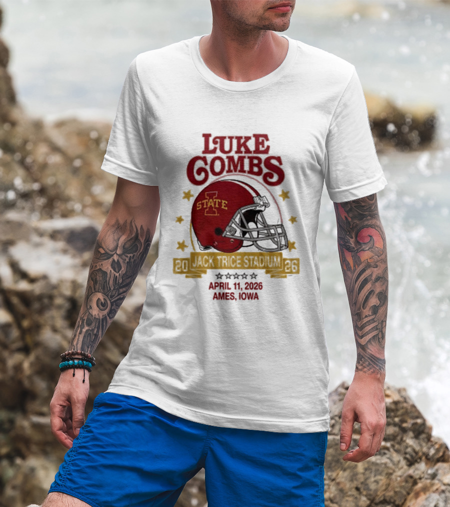 Luke Combs Iowa State Cyclones Football April 11 2023 Ames Iowa T-Shirt