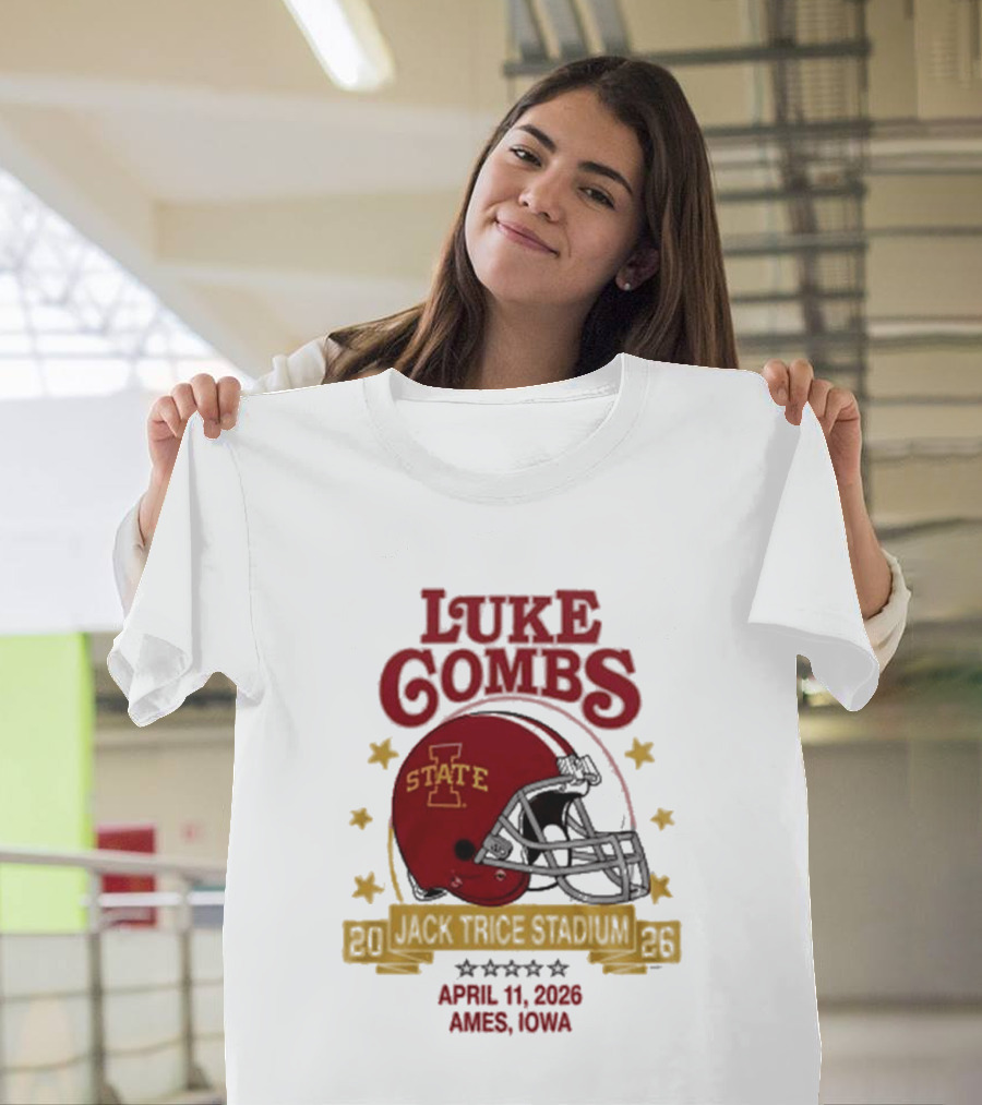 Luke Combs Iowa State Cyclones Football April 11 2023 Ames Iowa T-Shirt