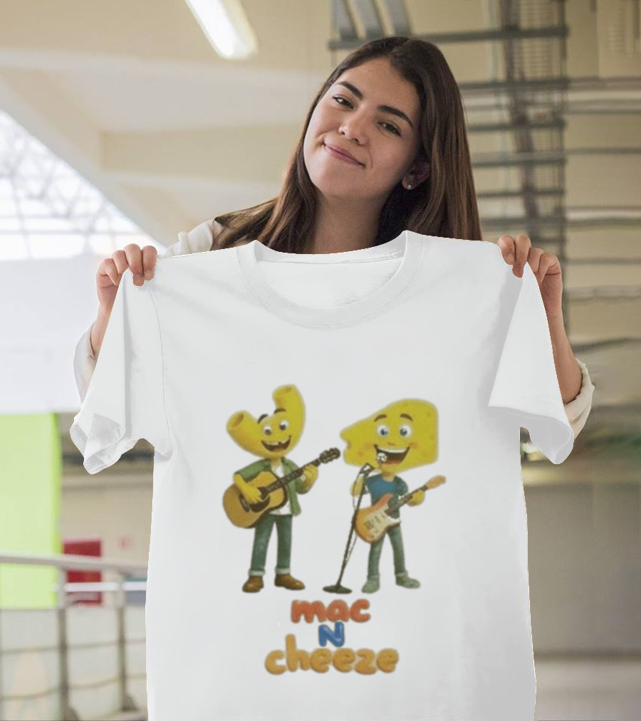 Nashville Predators Mac N Cheese Characters Guitar Duo T-Shirt