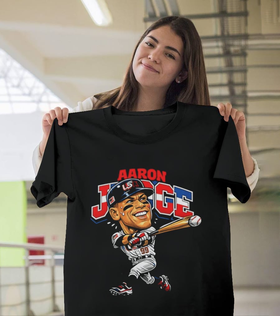 Aaron Judge USA Baseball Classic Swinging Caricature 99 T-Shirt
