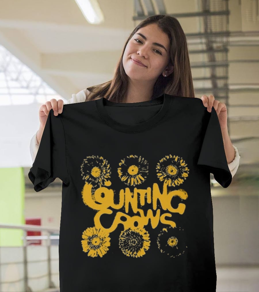 Counting Crows 90's Flower Power Aesthetic T-Shirt