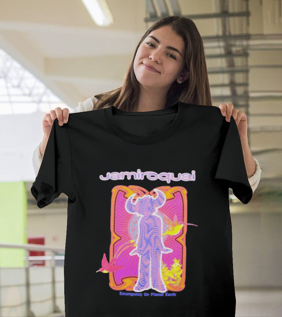 Jamiroquai Emergency On Planet Earth Psychedelic Vibrant Hummingbird T-Shirt