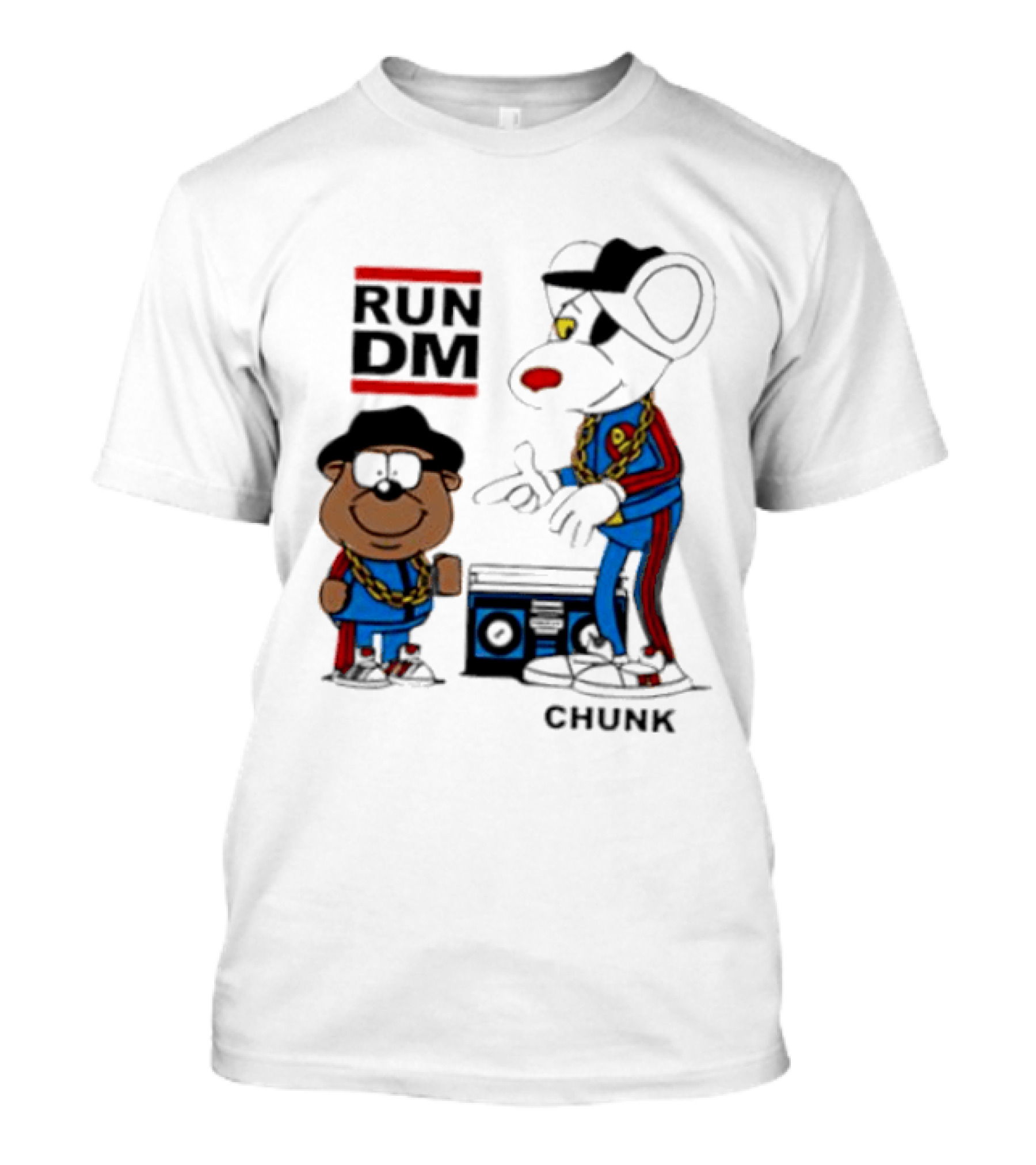 RUN DM Danger Mouse Penfold CHUNK With Boombox T-Shirt