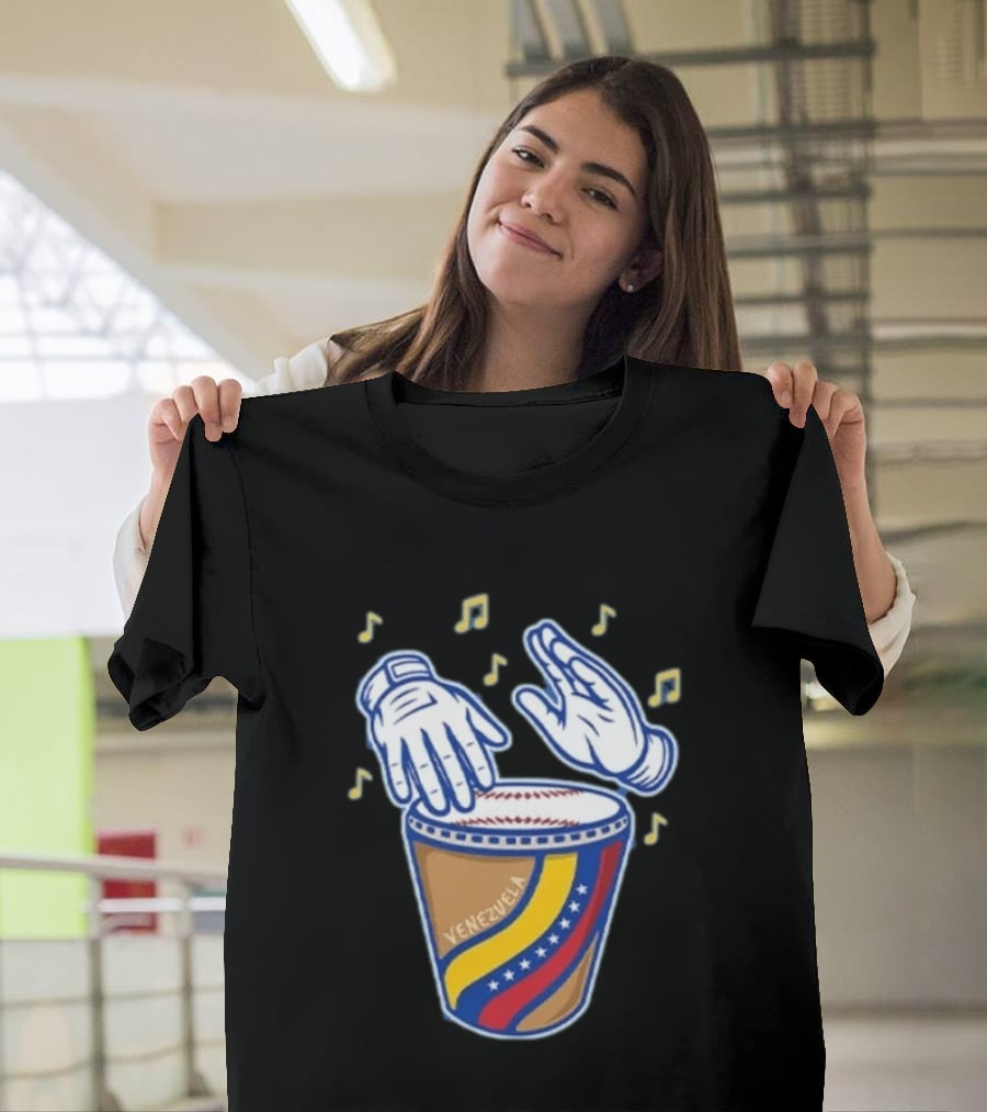 Willson Contreras Venezuela Baseball Tambor Musical Notes T-Shirt