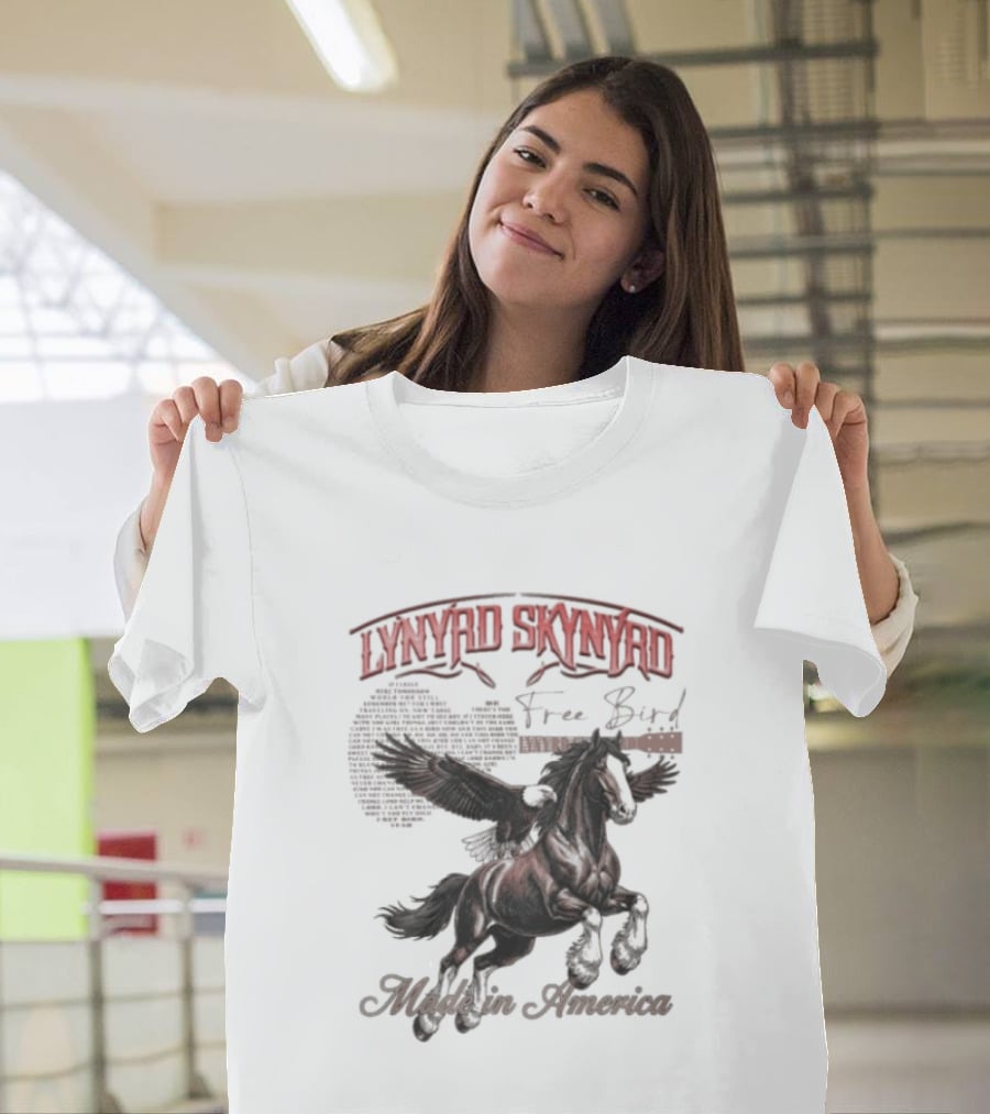Lynyrd Skynyrd Free Bird Made In America Pegasus Flying T-Shirt