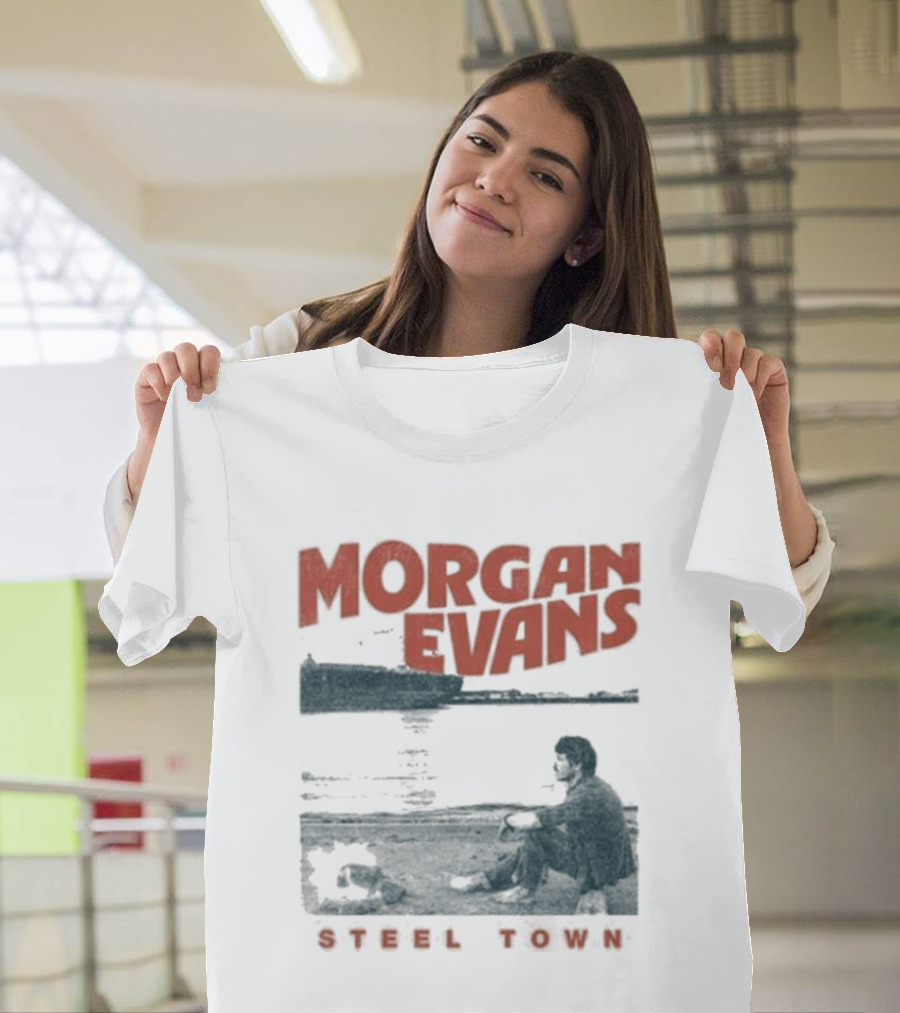 Morgan Evans Steel Town Sunset Silhouette Rowboat T-Shirt