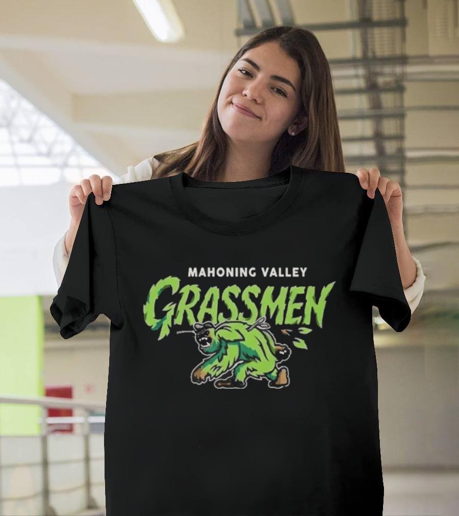 Mahoning Valley Grassmen 2026 Retro Green Creature T-Shirt