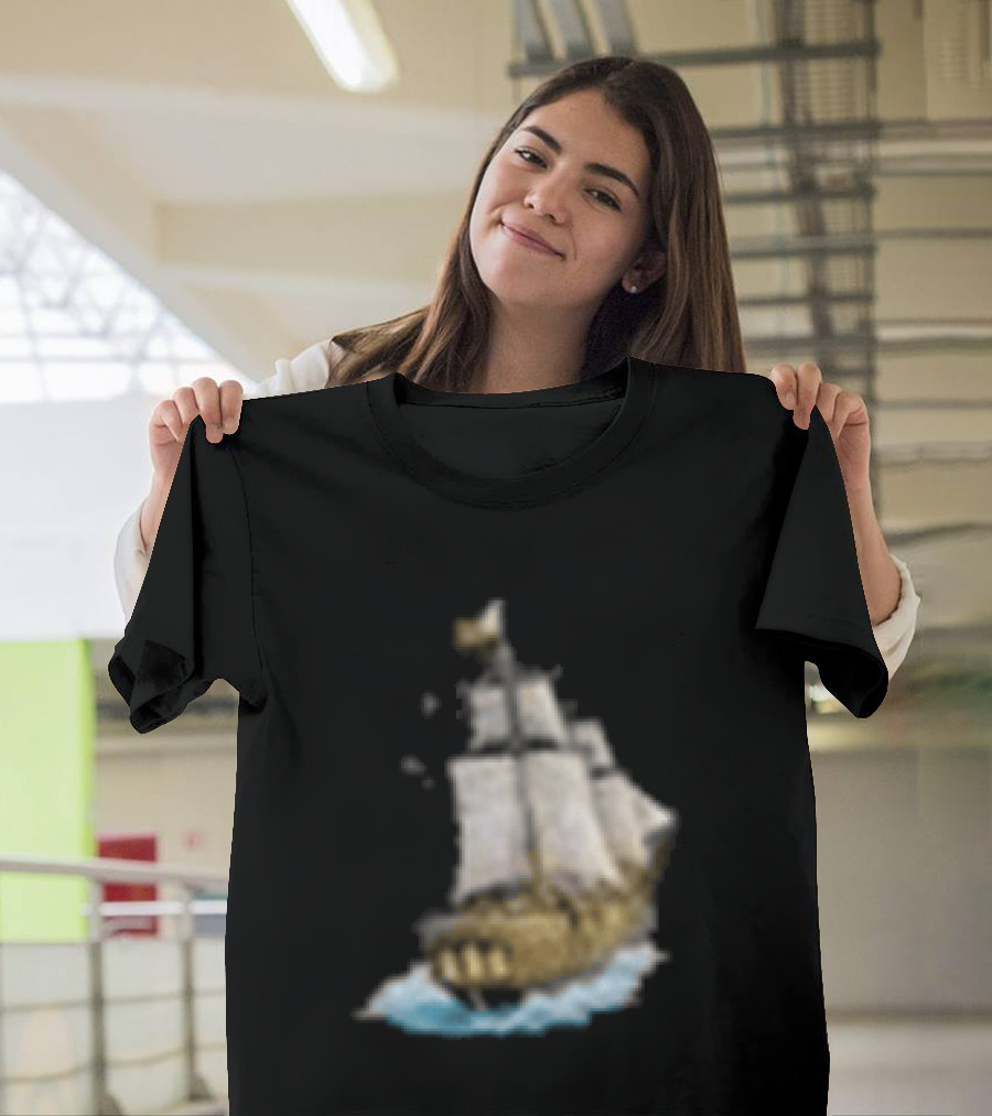 Johnny Blue Skies Dark Clouds Mutiny Midnight Ship Adventure T-Shirt