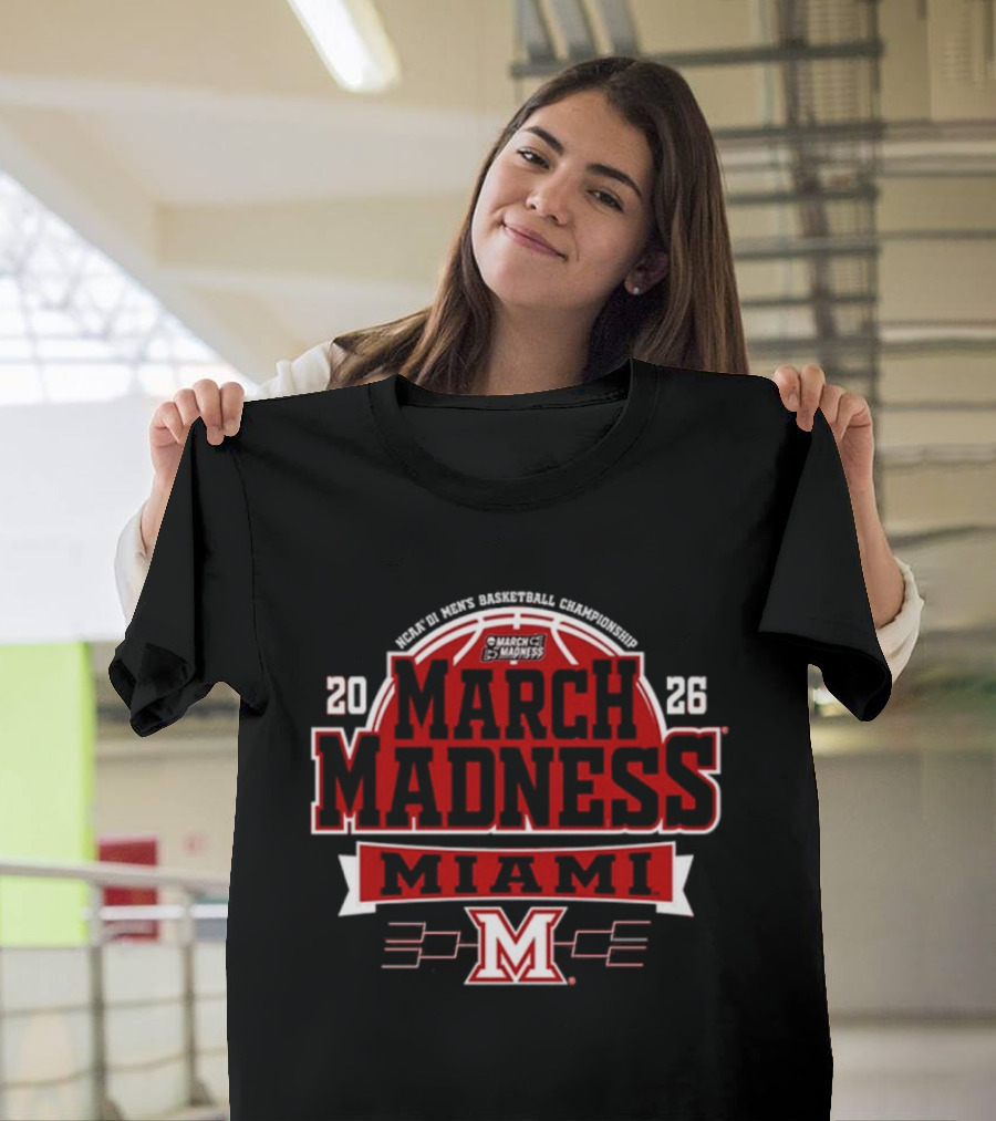 Miami RedHawks 2026 March Madness NCAA Basketball Tournament Bound T-Shirt