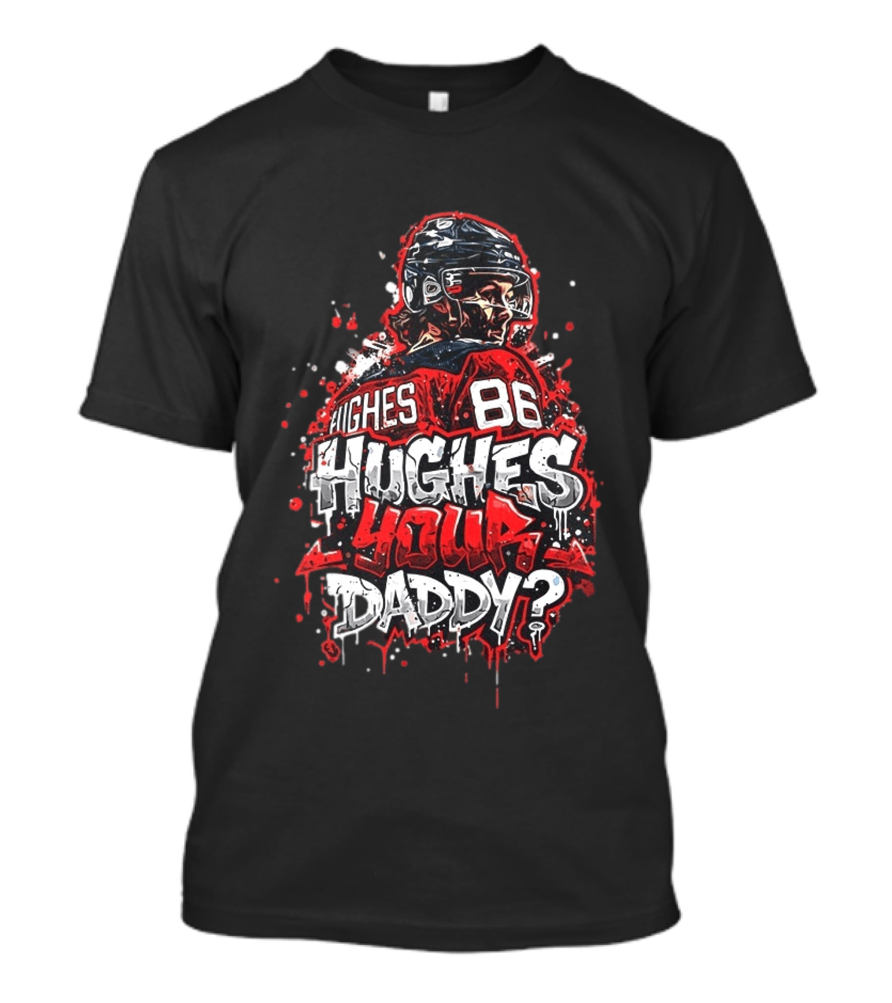 Jack Hughes 86 New Jersey Devils NHL Hughes Your Daddy T-Shirt