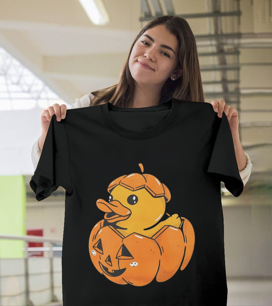 Rubber Duck Pumpkin Halloween Jack O' Lantern T-Shirt