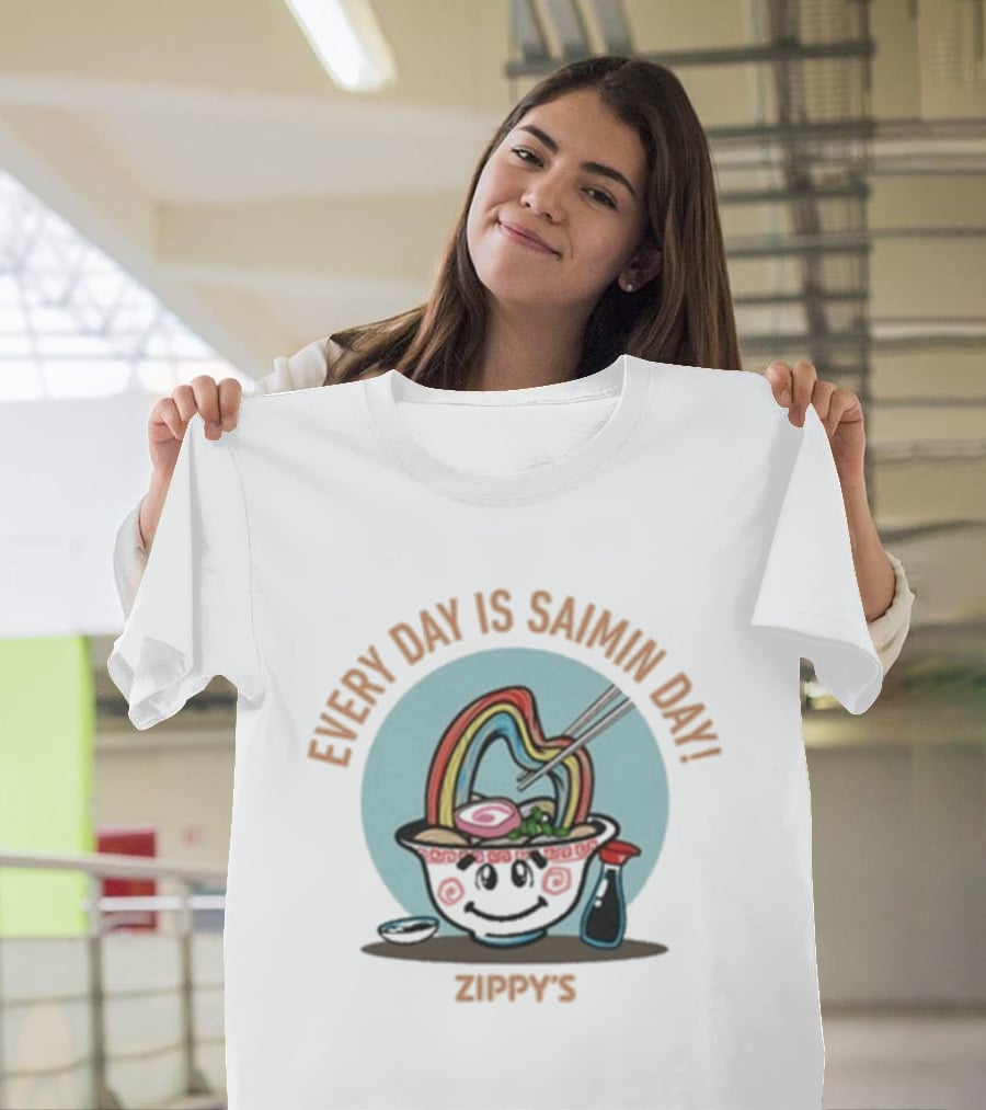 Every Day Is Saimin Day Zippy's Rainbow Bowl T-Shirt