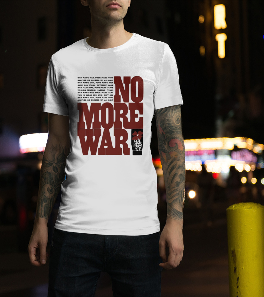 No More War Wear The Peace Flower Grenade T-Shirt