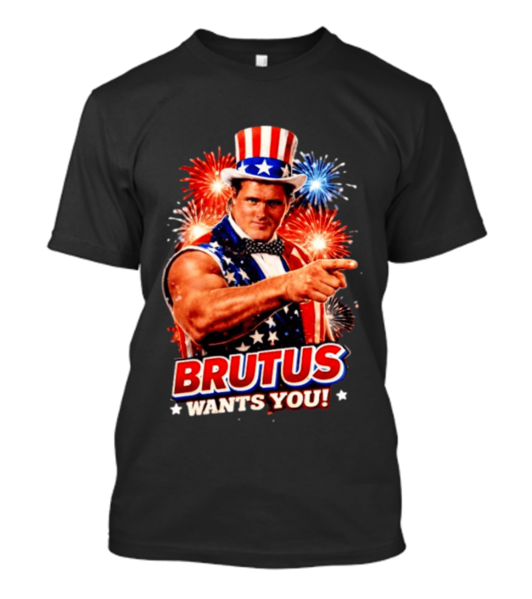 Brutus Wants You Uncle Sam Style Fireworks T-Shirt